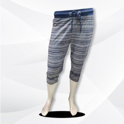 Striped Men Navy Blue Capri
