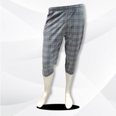 Checkered Men Grey Capri